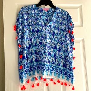 Lilly Pulitzer top with tassels